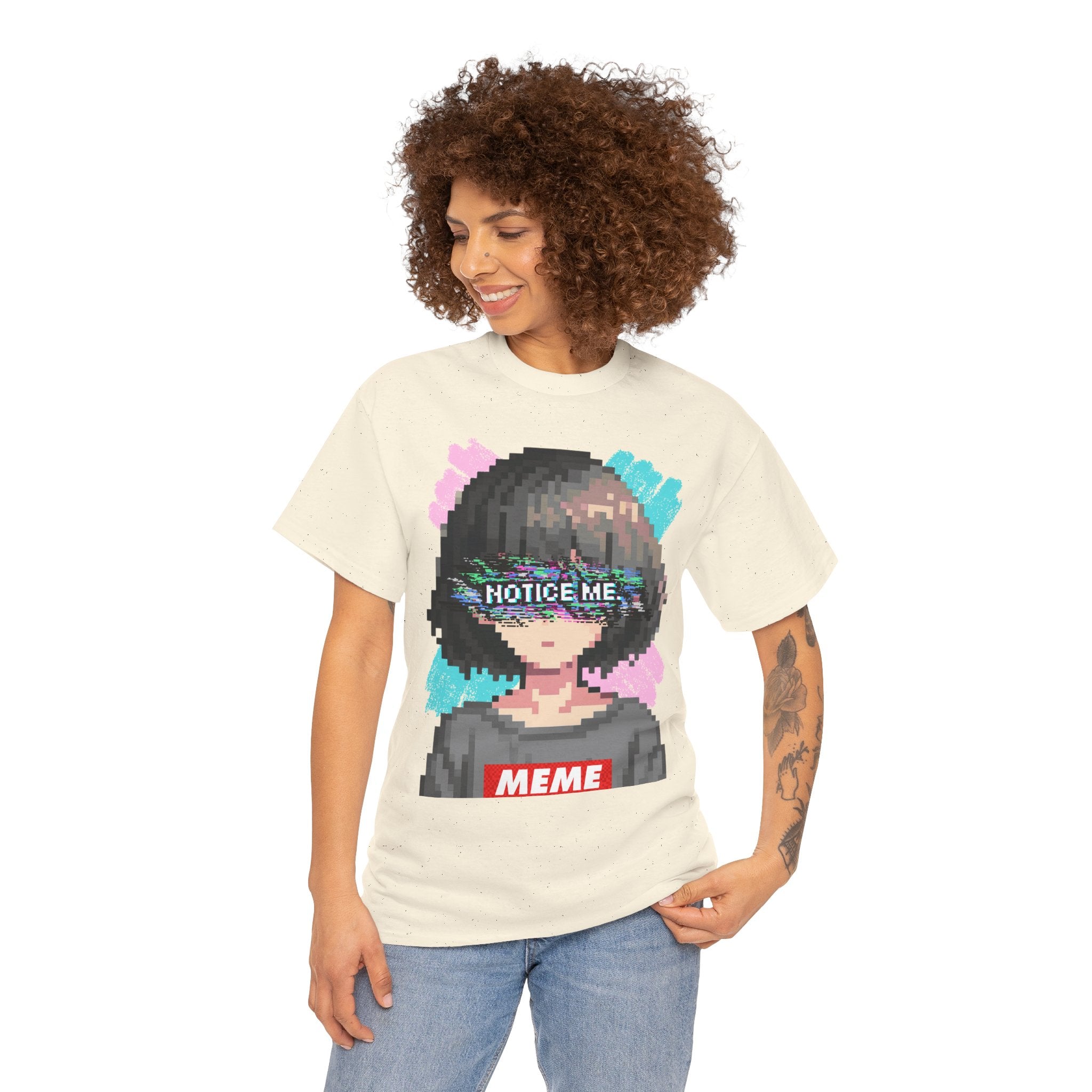 Pixel Anime Girl tee — size and fit guide