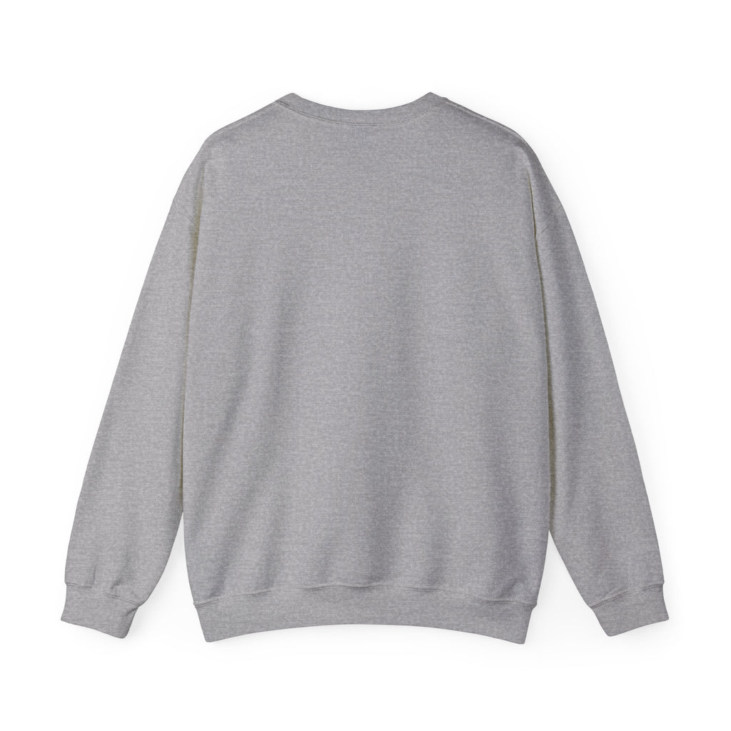 Cozy Within Reason fall crewneck by HKitty Enterprises, a funny autumn bedroom scene with a sleeping cat, a nighttime fall window, and a dying plant getting a get well soon balloon