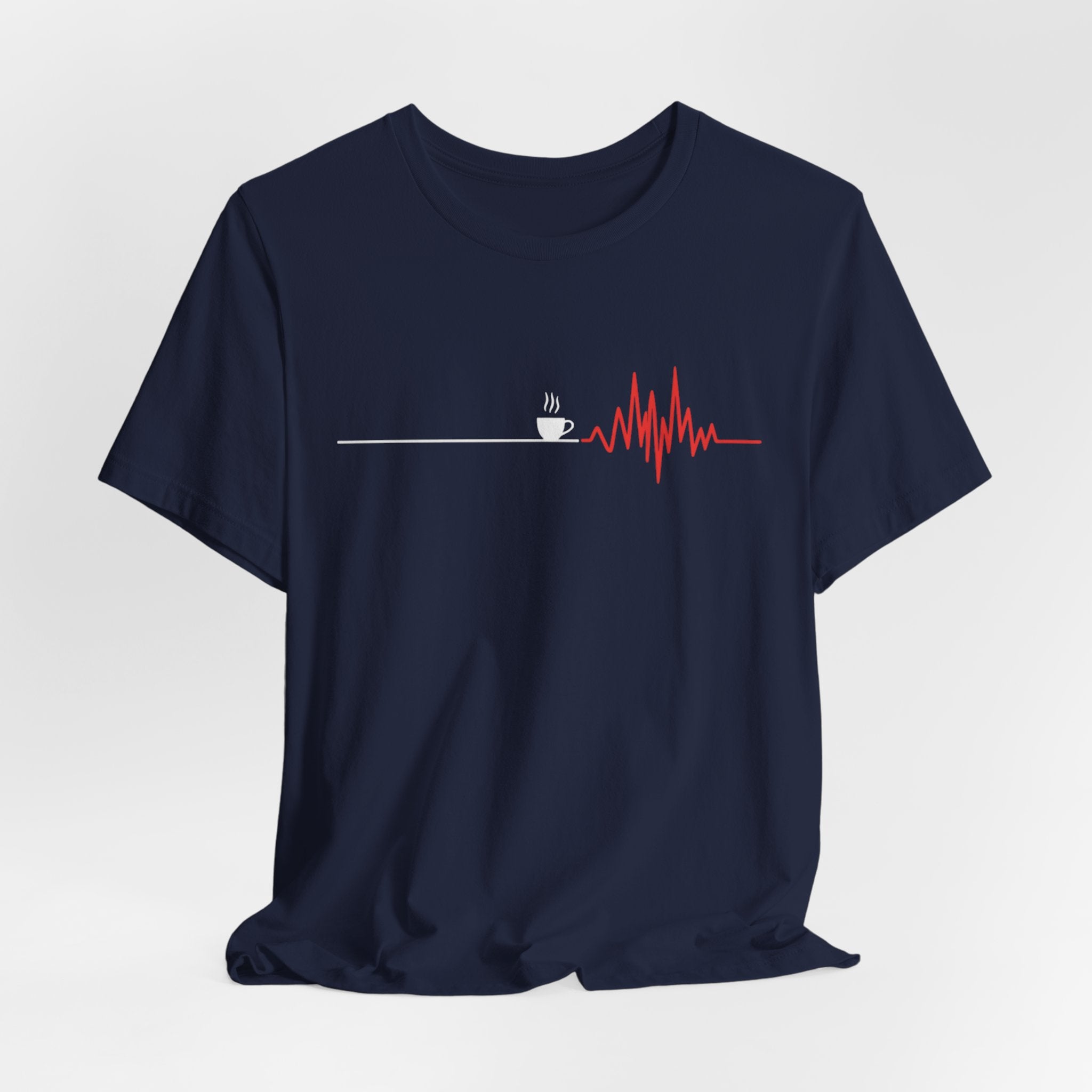 Coffee Heartbeat — EKG Caffeine Humor Tee