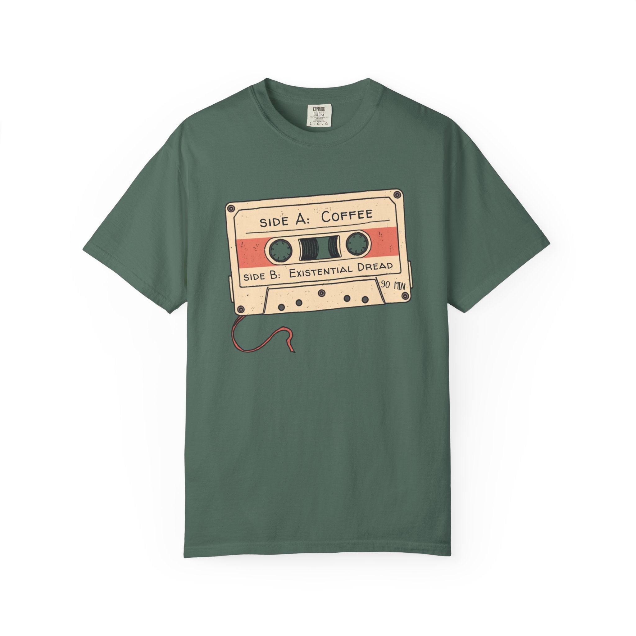 Coffee & Existential Dread cassette tee — product photo 5