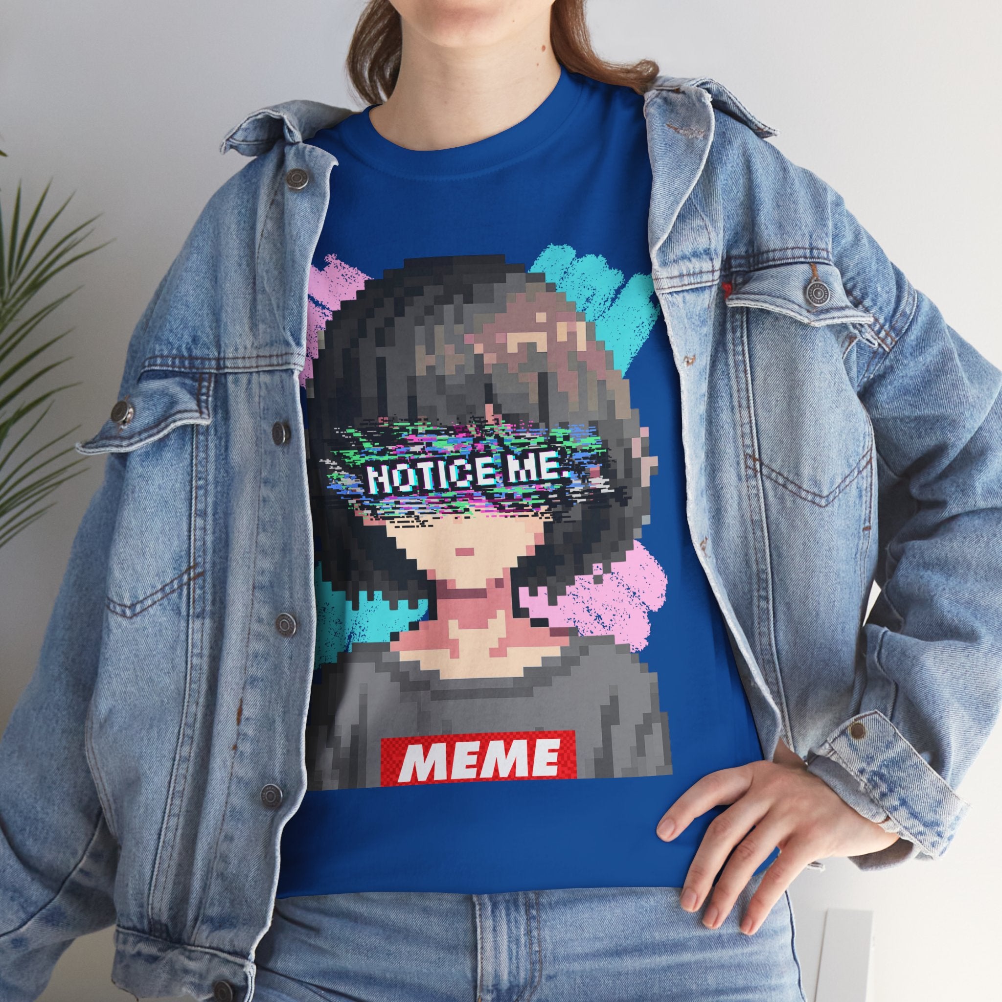Pixel Anime Girl — 8-Bit Glitchcore Graphic Tee